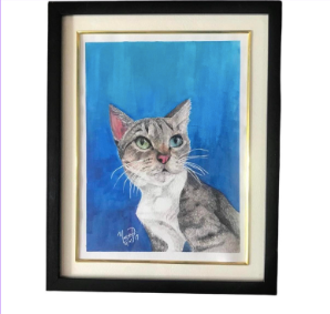 Blue Cat Painting